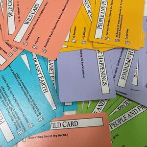 Trivia Card Set Category Wild Card Planet Earth People Places mq Crafting Junk J